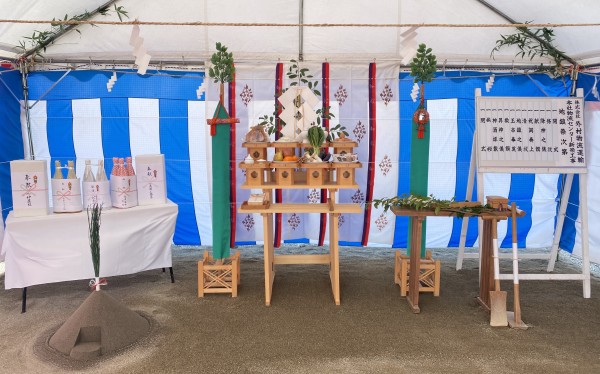 本社物流センター建設に向けた地鎮祭を執り行いました